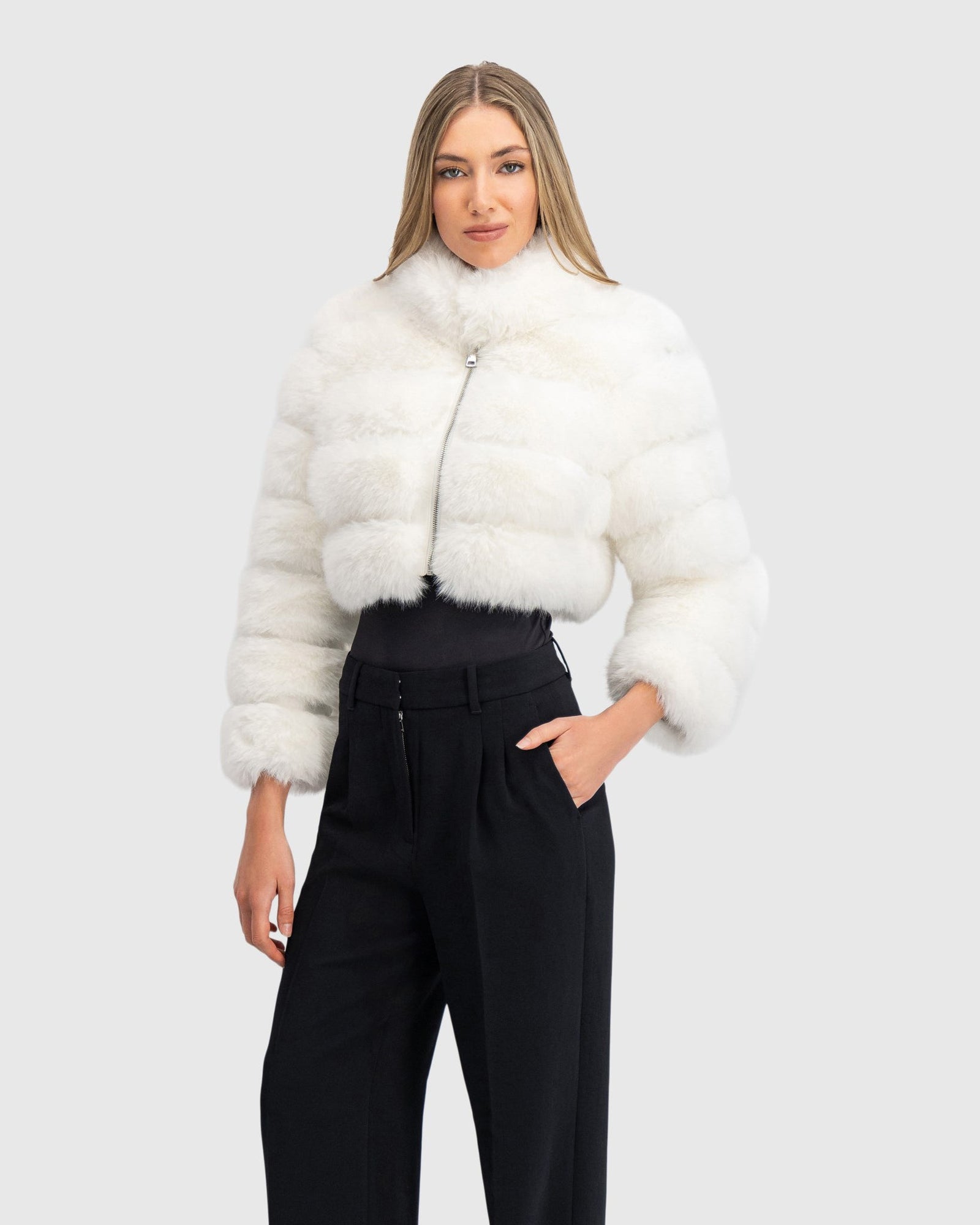 Fur-Free Fox (Faux Fur) Bolero | White