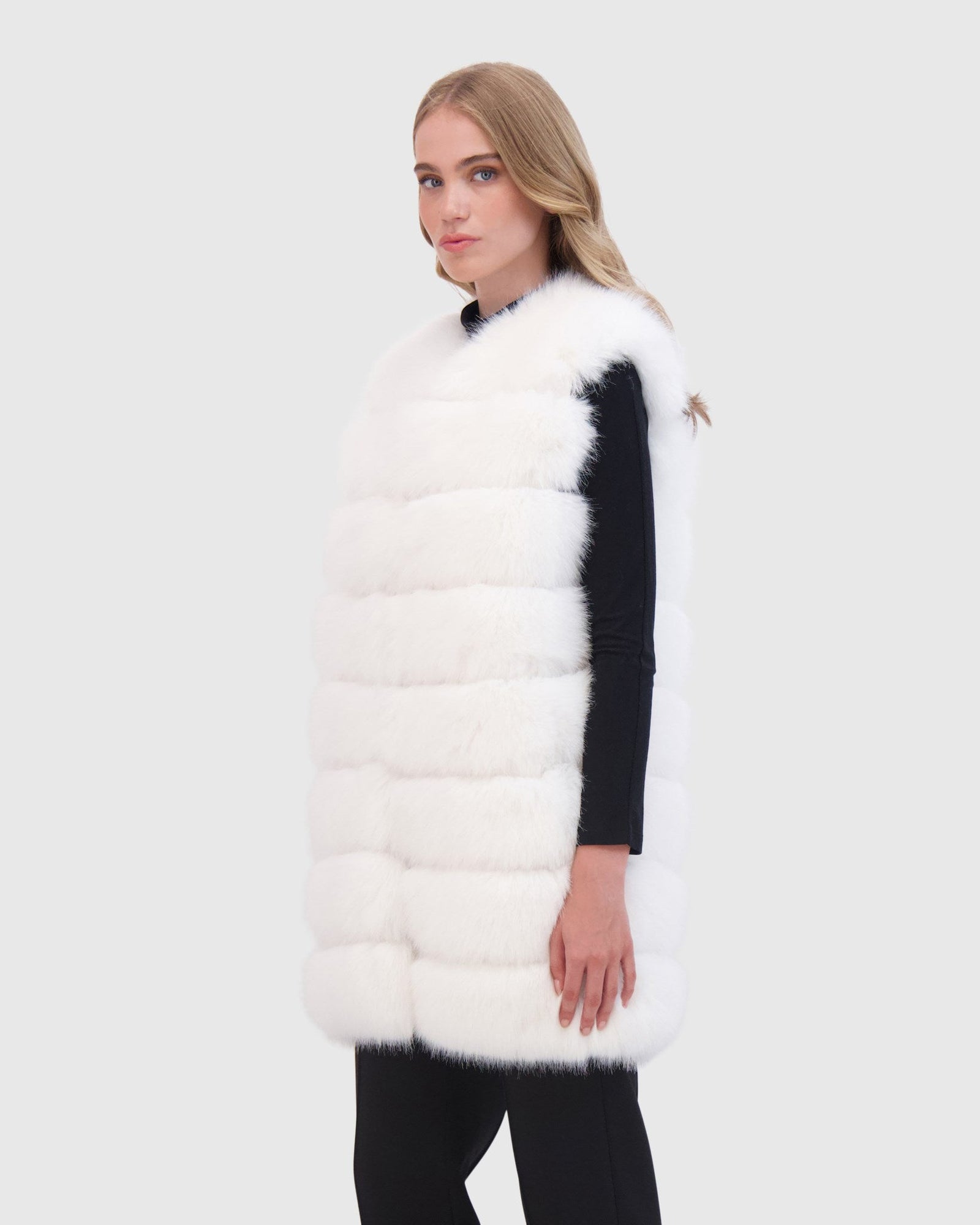 THEIA | Fur-Free Fox (Faux Fur) Vest | White