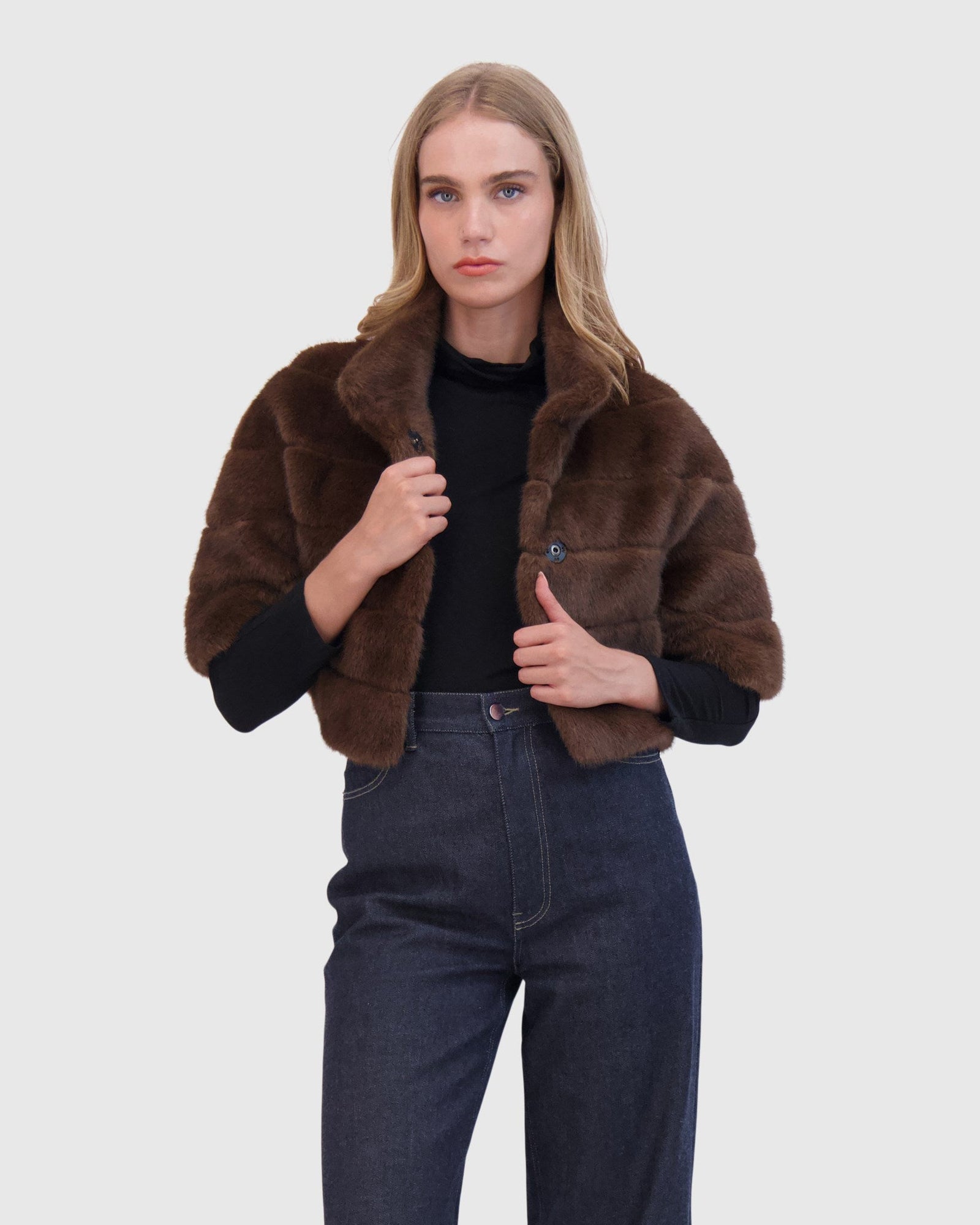 Fur-Free Mink (Faux Fur) Bolero | Brown