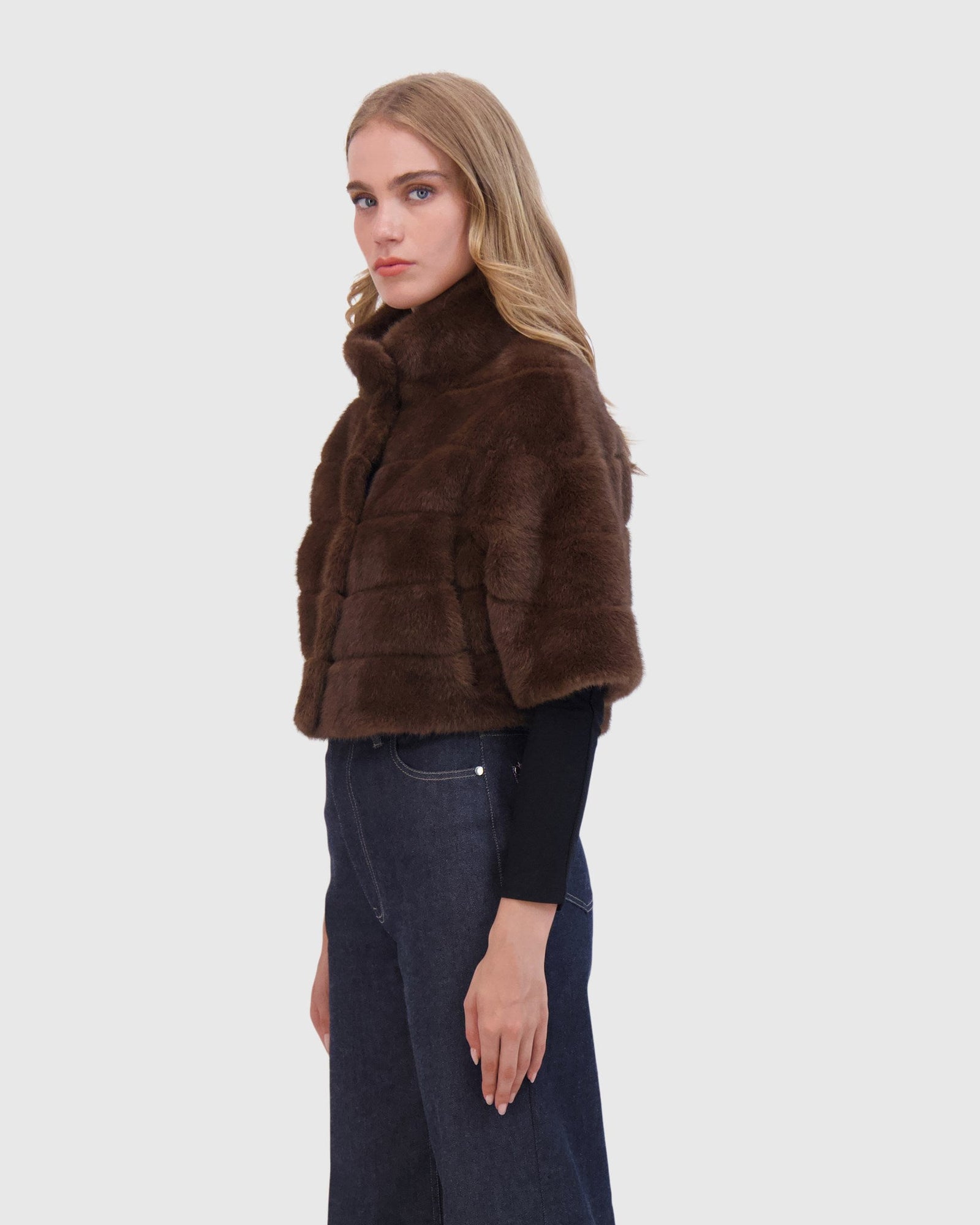 Fur-Free Mink (Faux Fur) Bolero | Brown