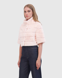 Fur-Free Mink (Faux Fur) Bolero | Pink