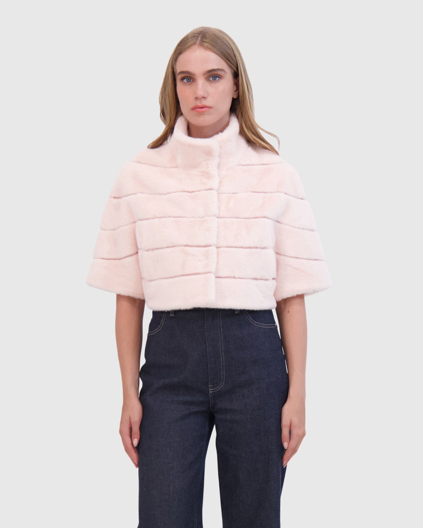 Fur-Free Mink (Faux Fur) Bolero | Pink