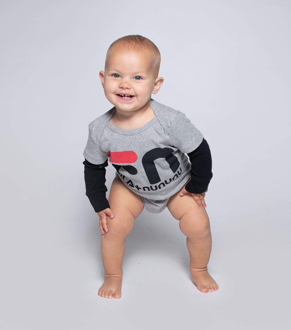 Kid | Fn Onesie | Heather Grey