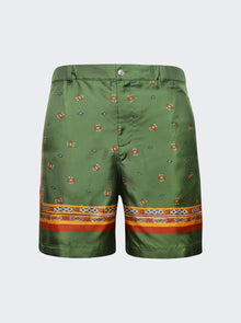 Men | Nick Fouquet | Silk Shorts | Green