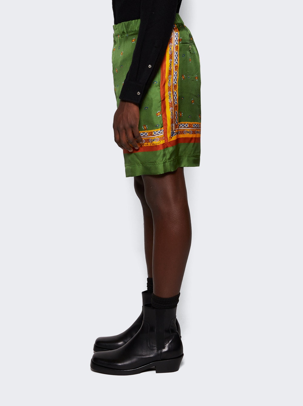 Men | Nick Fouquet | Silk Shorts | Green