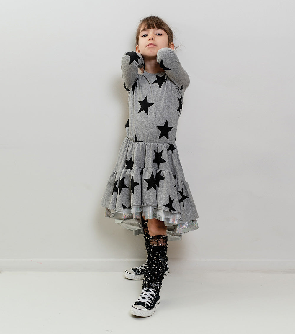 Kid | Festive Star Dress | Black