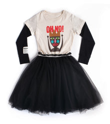 Kid | Crown Jester Tulle Dress | Natural x Black