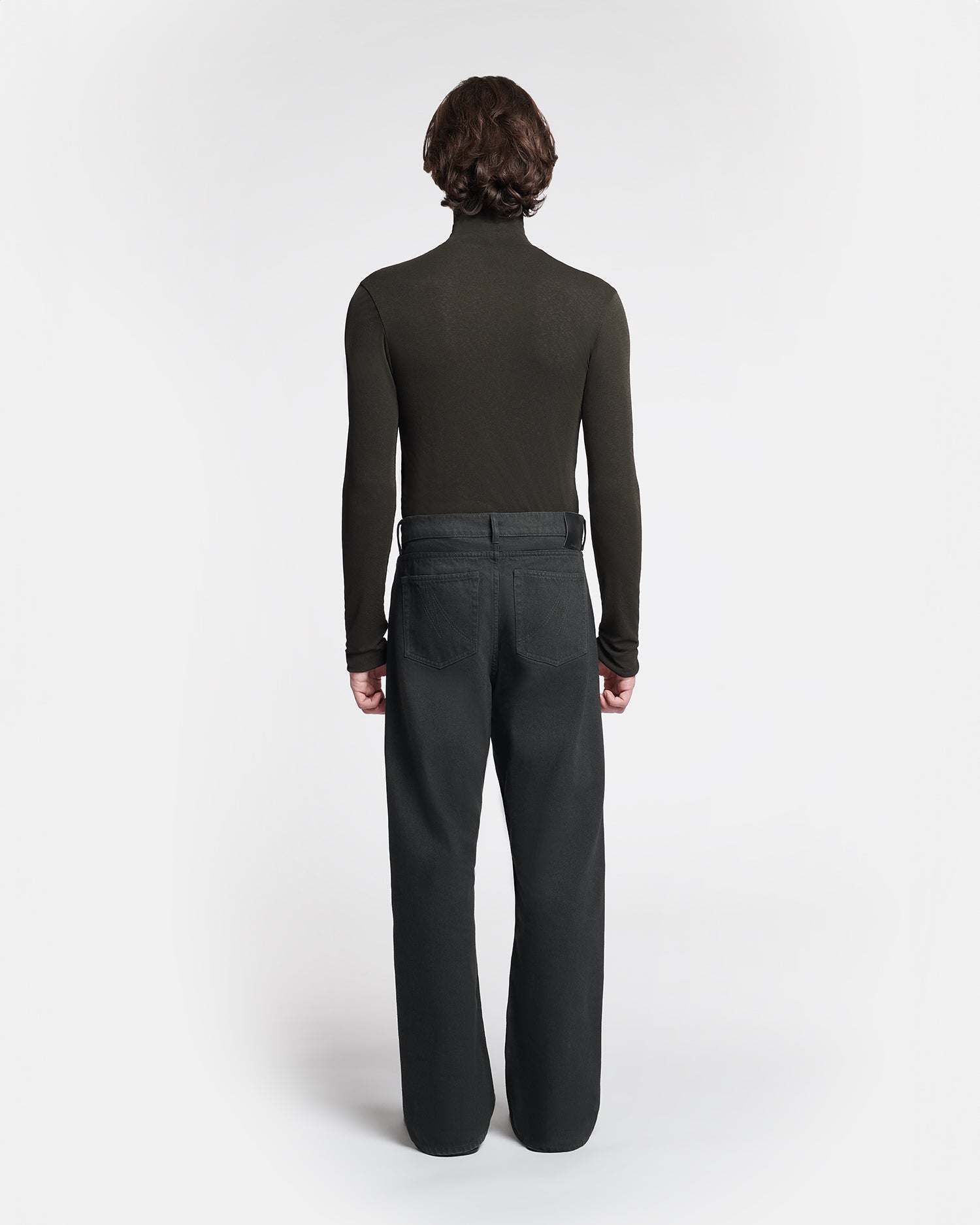 Magnus Mesh-Jersey Turtleneck Top | Anthracite