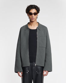 Mens | Belmer Terry-Knit Cardigan | Graphite