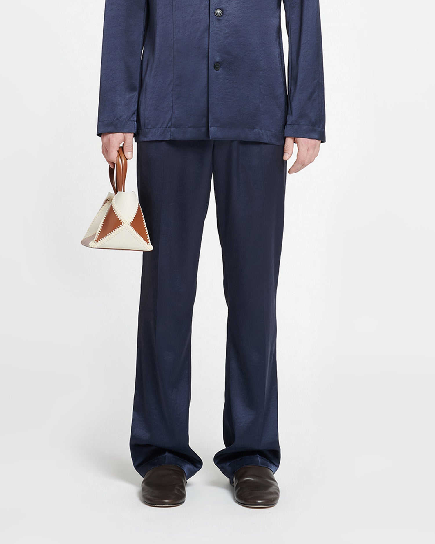 Mens | Macen Satin Pants | Navy