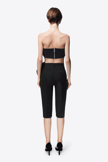 Flower Corsage Tailored Short | Black