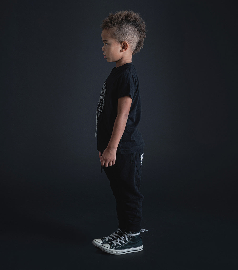 Kid | Embroidered Chewbacca T-Shirt | Black