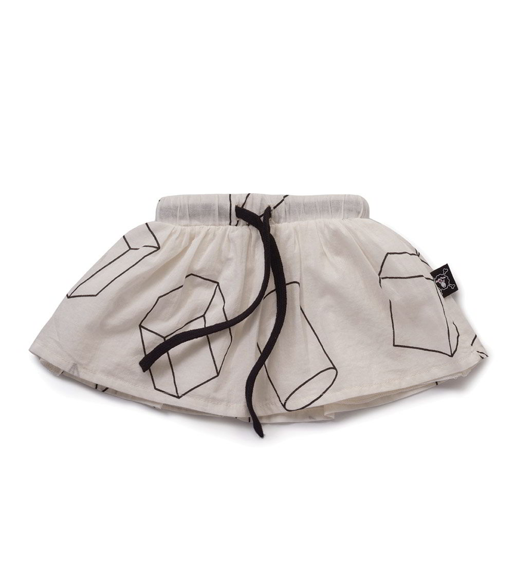 Kid | Geometric Skirt | White