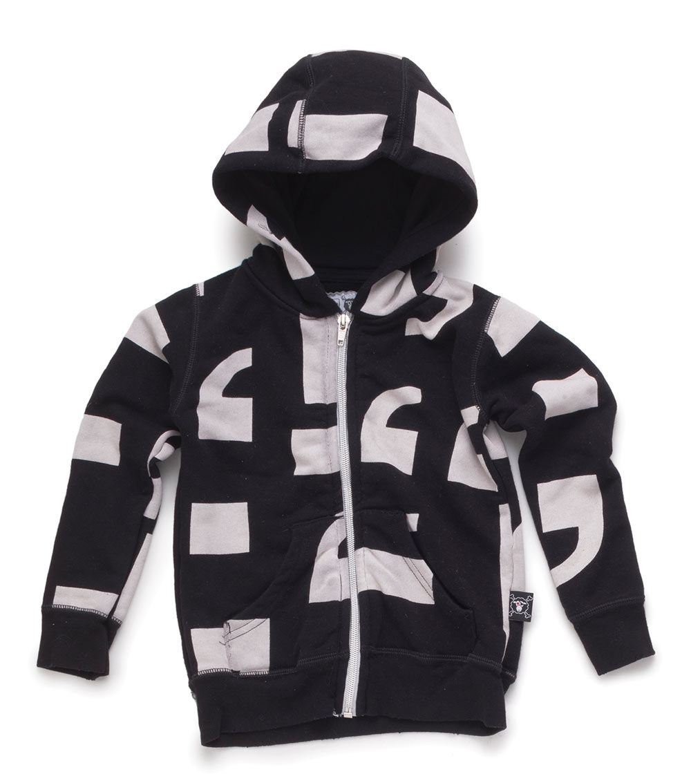 Kid | Punctuation Zip Hoodie | Black
