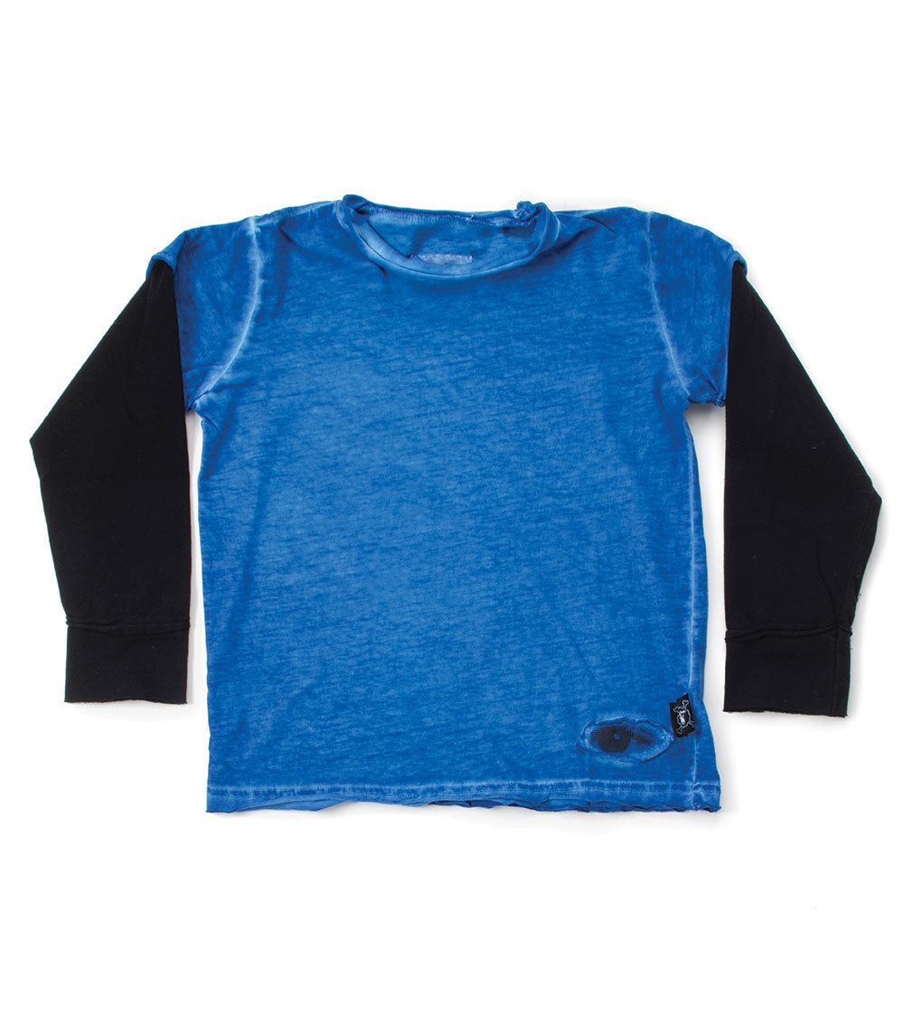 Kid | Tiny Eye Patch Shirt | Dirty Blue