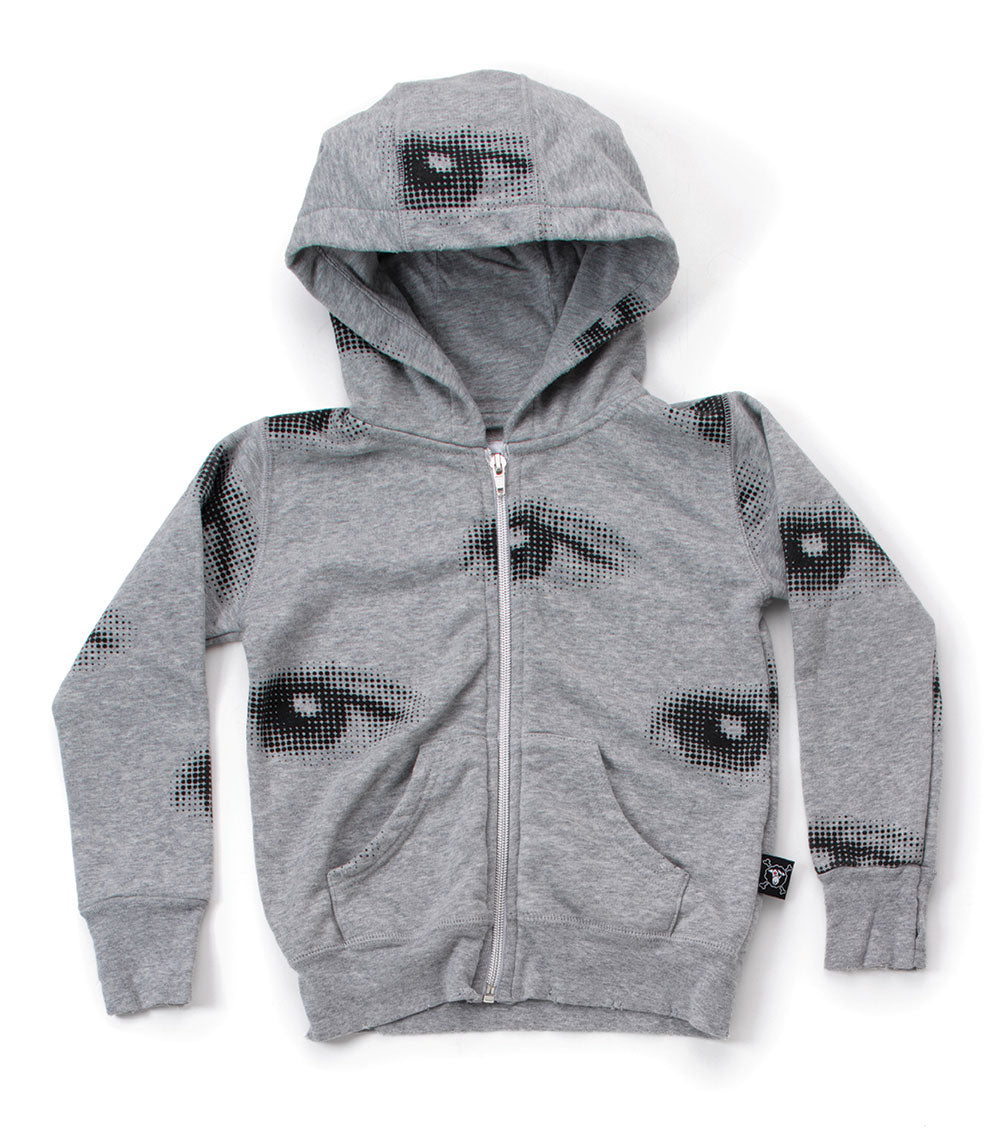 Kid | Eye Zip Hoodie | Heather Grey
