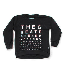 Kid | Vision Test Sweatshirt | Black