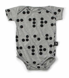 Kid | Braille Onesie | Heather Grey