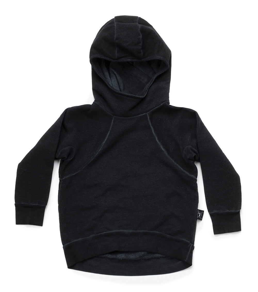 Kid | Ninja Mask Hoodie | Dyed Black