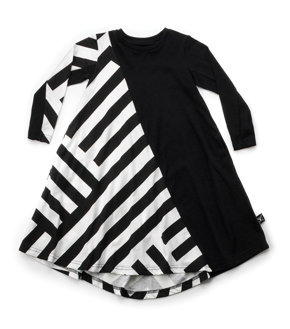 Kid | Striped 360 Dress | Black