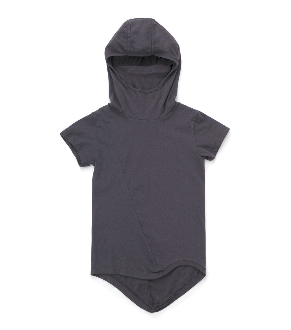 Kid | Penguin Ninja Mask Shirt | Stone Washed Grey