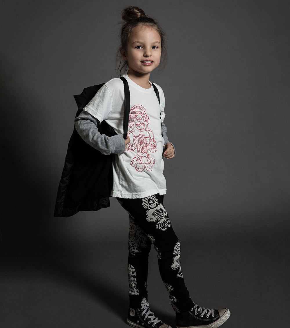 Kid | Tribal Dancers Leggings | Black (V2)