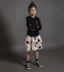 Kid | Embroidered No! Hemmed Shirt | Black