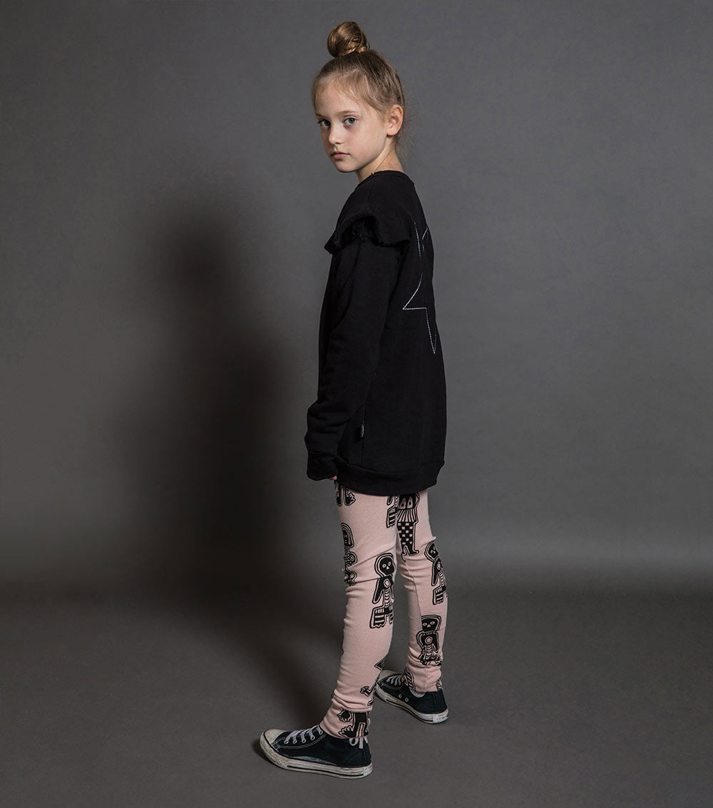 Kid | Embroidered Star Sweatshirt | Heather Grey