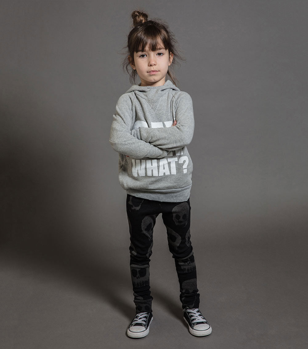 Kid | Say What? Fluffy Hoodie | Heather Grey
