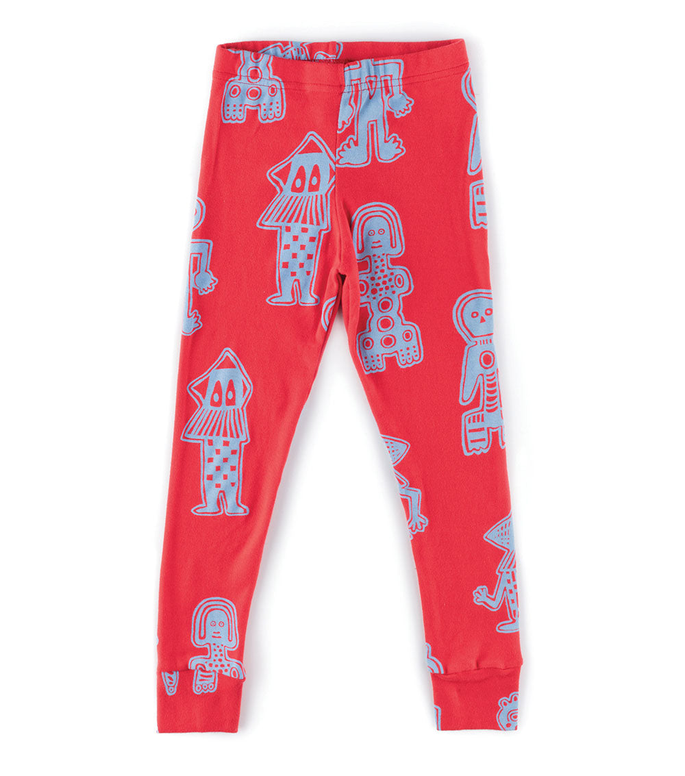 Kid | Tribal Dancers Leggings | Red
