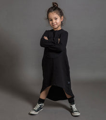 Kid | Circle Patch Fluffy Dress | Black