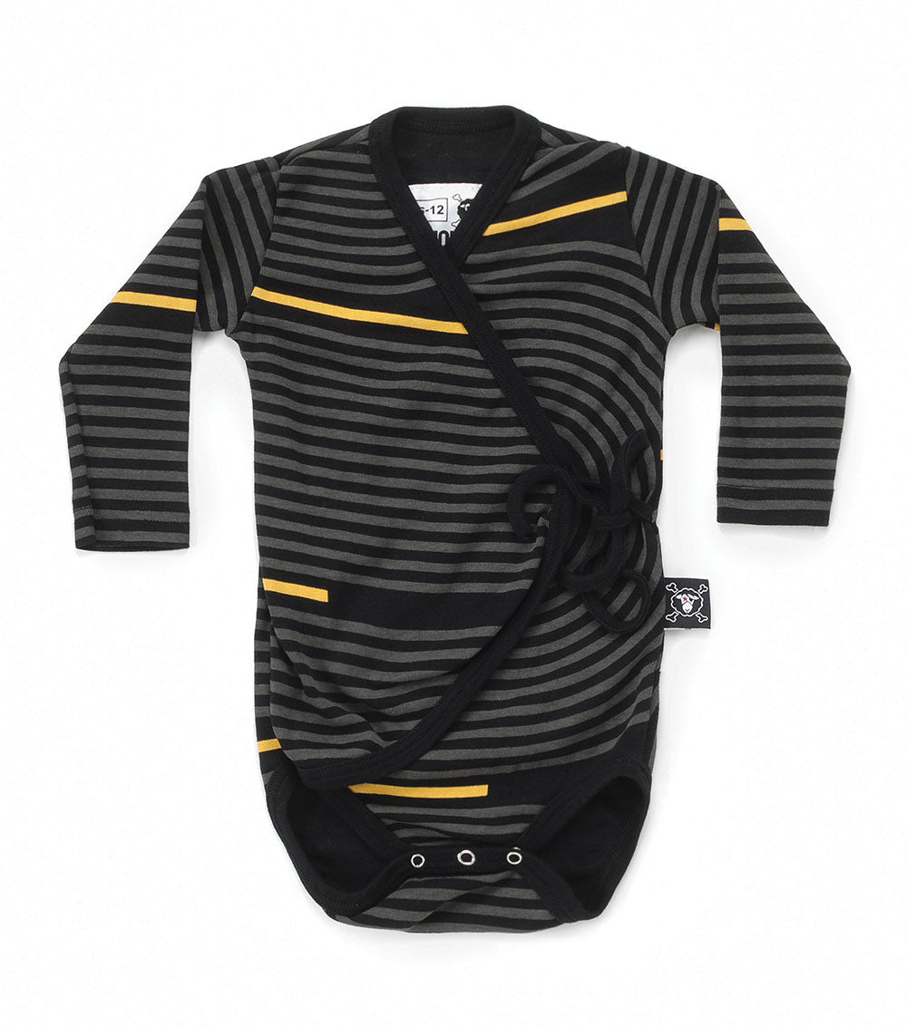 Newborn | Spiral Envelope Onesie | Black