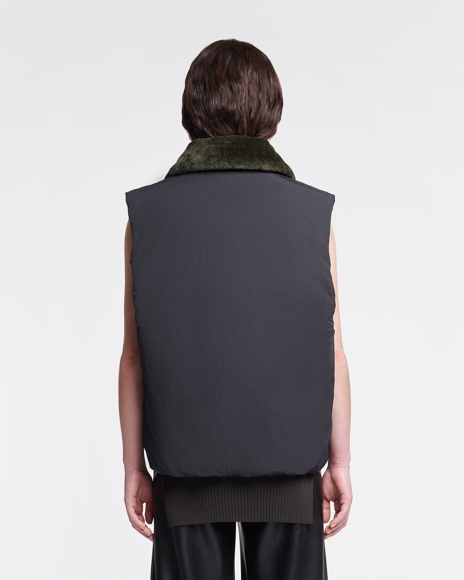 Unisex | Mexim Faux Fur and Tech Nylon Vest | Black