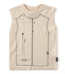 sewing pattern sleeveless shirt 12-18M