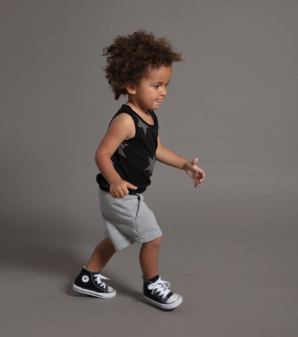 Kid | Measuring Band Gym Shorts | Heather Grey