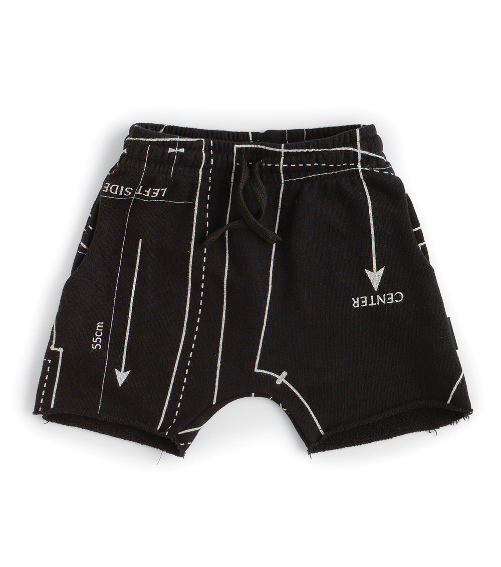 Kid | Sewing Pattern Sweatshorts | Black