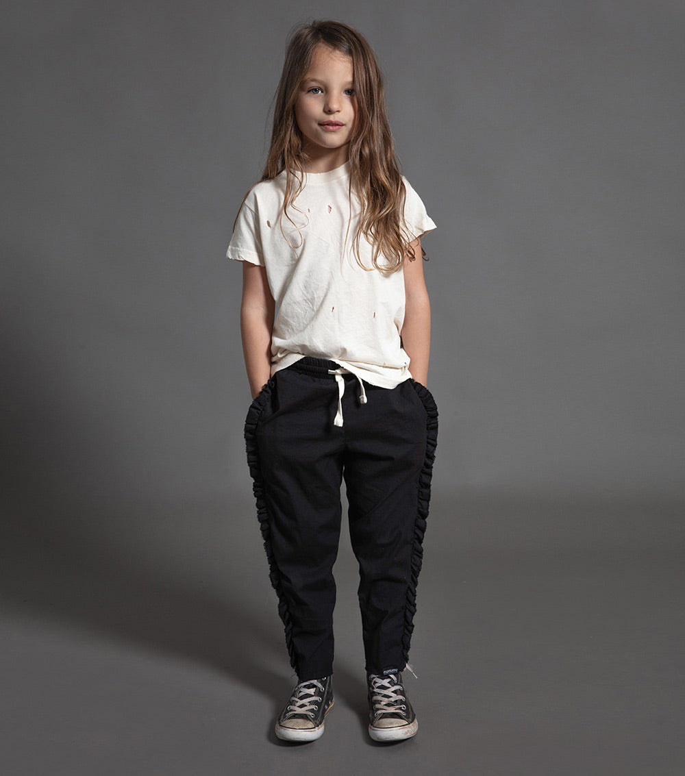 Kid | Ruffled Pants | Black