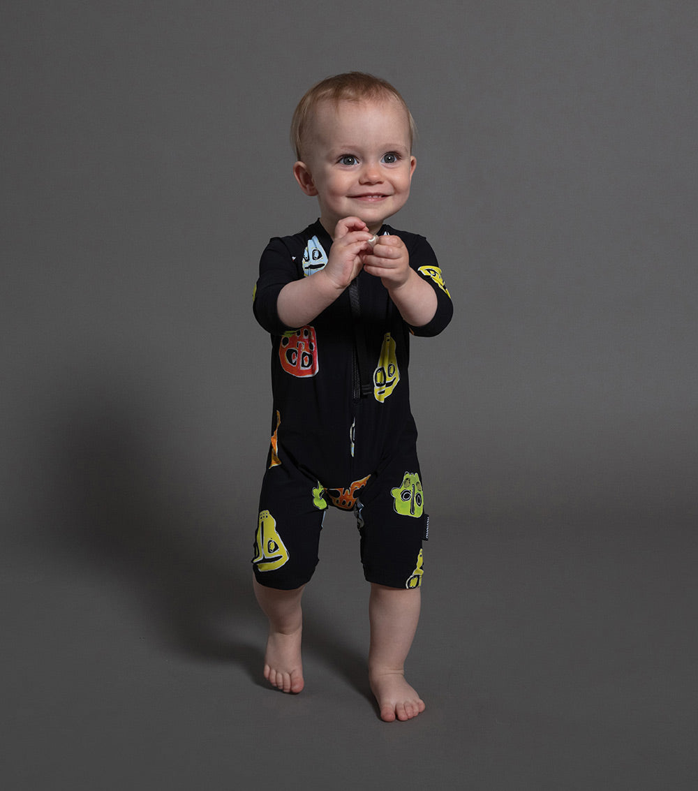 Kid | Rowdy Masks Bodysuit | Colorful Black