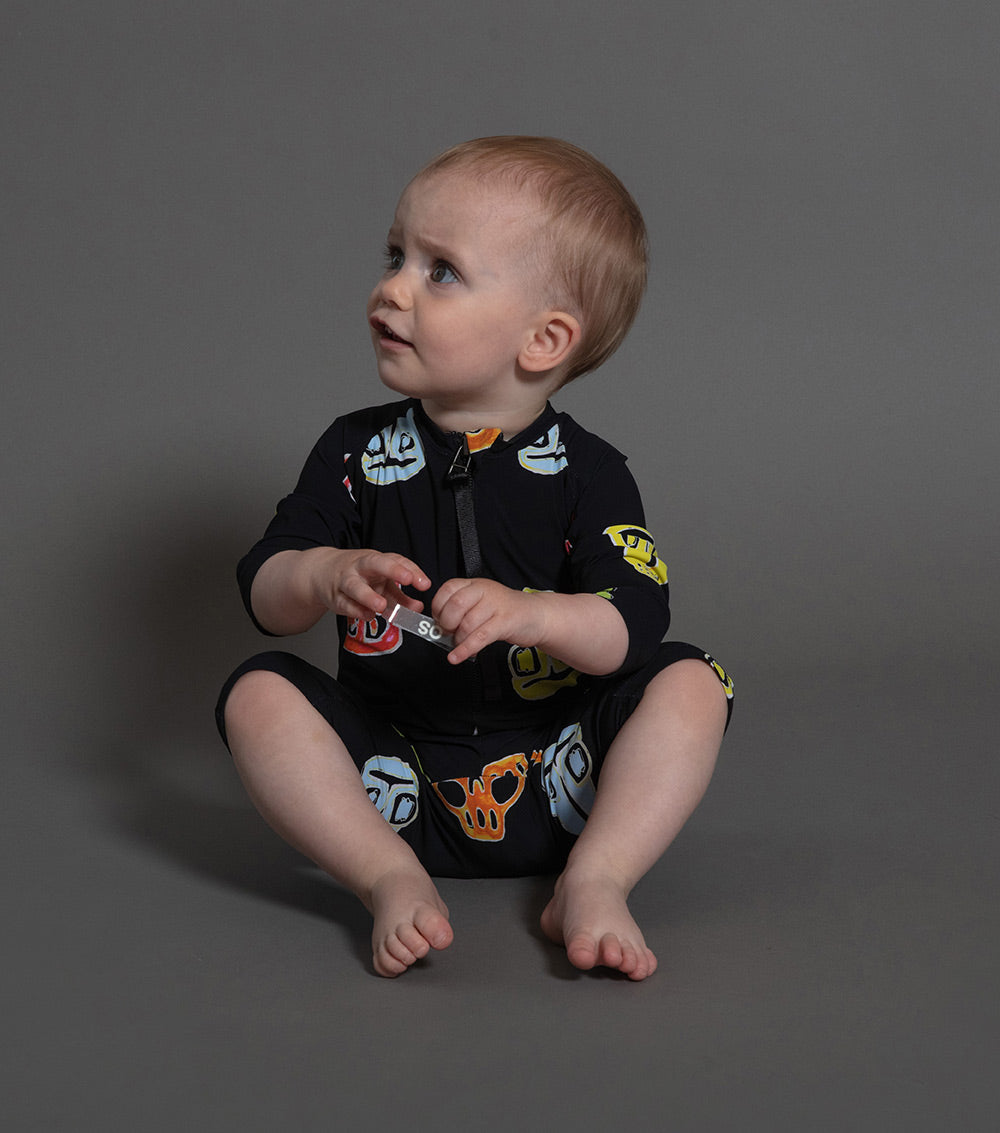 Kid | Rowdy Masks Bodysuit | Colorful Black