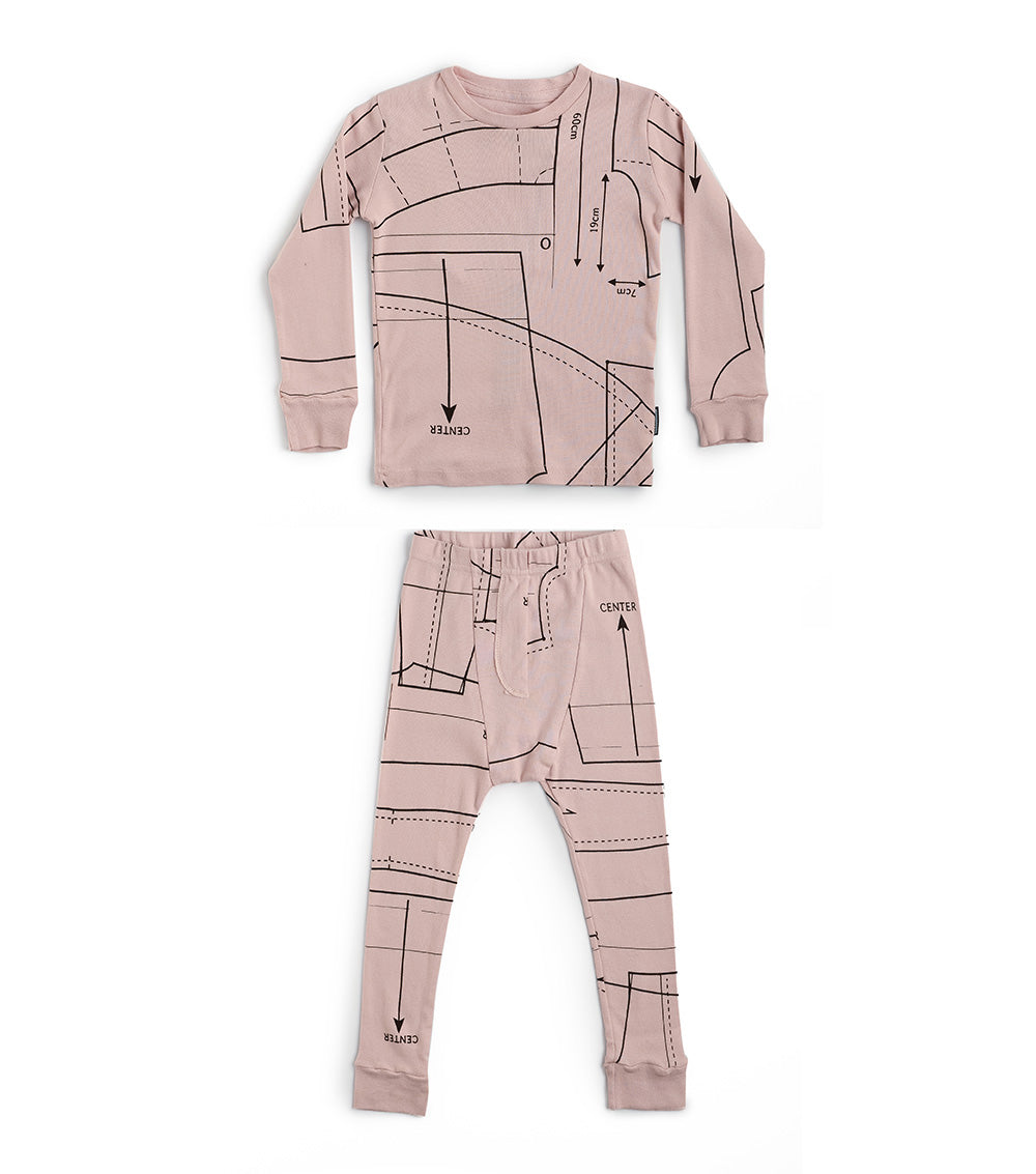 Kid | Sewing Pattern Loungewear | Powder Pink