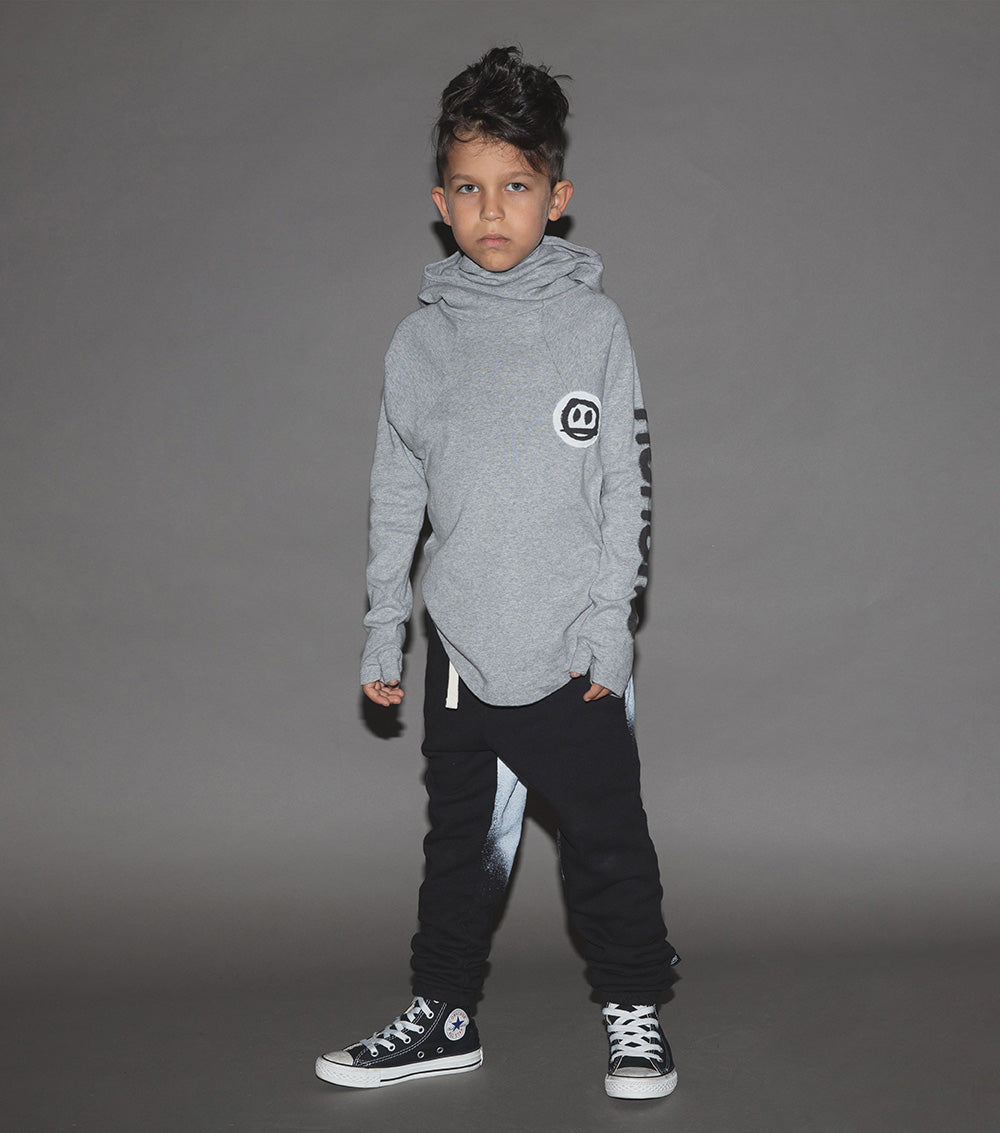 Kid | Nununu Ninja Mask Shirt | Heather Grey