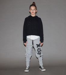 Kid | Distressed Hoodie | Black