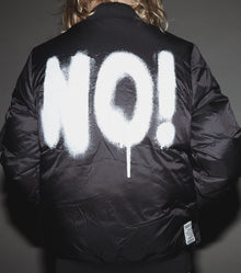 Kid | Sprayed No! Down Bomber Jacket | Black