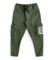 Kid | Patch Cargo Pants | Dyed Olive