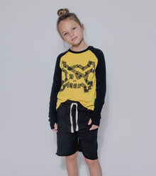 Kid | Masking Tape Skull Shirt | Black