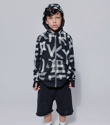 Kid | Masking Tape Light Zip Hoodie | Heather Grey