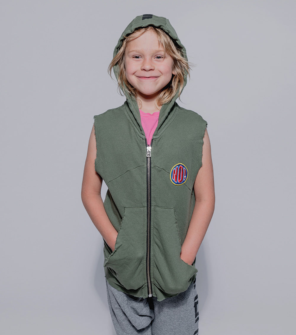 Kid | Raw Vest | Olive