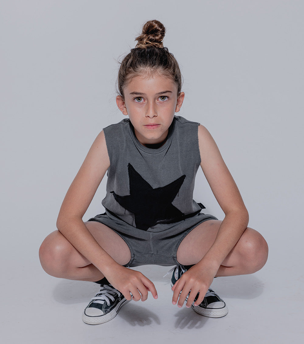Kid | Star Patch Yoga Overall | Blue