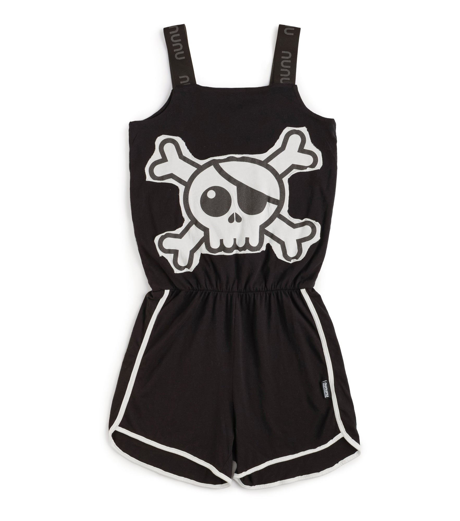 Kid | Skull Patch Tank Overall | Black