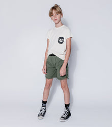 Kid | Airy Ruffled Shorts | Olive